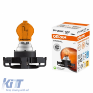 Halogen Lamp ΡY24W PGU20-4 Orange 12volt 24 watt Osram Original 5200A 1pc