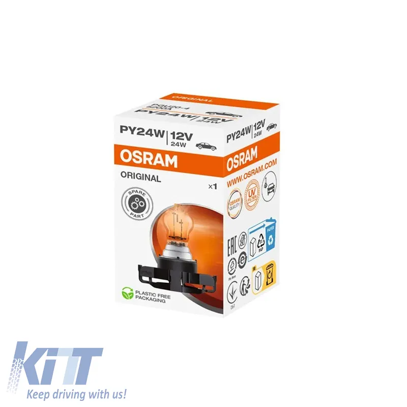 Halogen Lamp ΡY24W PGU20-4 Orange 12volt 24 watt Osram Original 5200A 1pc