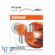Halogen Signal Bulbs PY21W BAU15S Orange 12volt 21watt Original Line Osram 7507-02B 2pcs