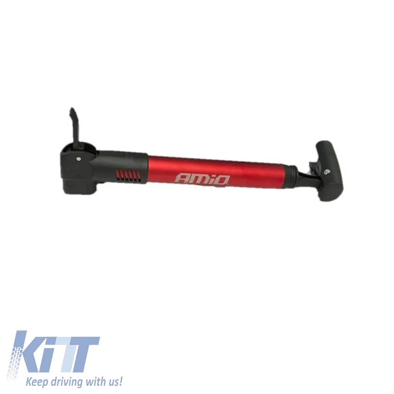 Hand Pump suitable for Bicycle and Car Aluminum Amio Red 28cm 02145