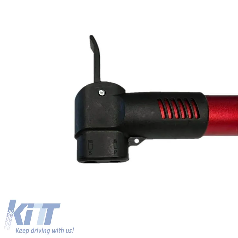 Hand Pump suitable for Bicycle and Car Aluminum Amio Red 28cm 02145