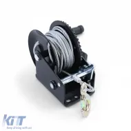 Handwinde für Anhänger, schwarzes Kabel mit 10 Metern Stahlseil, 800 kg-image-6198034