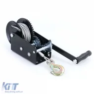 Handwinde für Anhänger, schwarzes Kabel mit 10 Metern Stahlseil, 900 kg-image-6200919