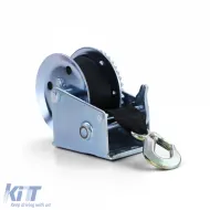 Handwinde für Anhänger, silbernes Kabel mit 8 Meter Riemen, 600 kg-image-6200970