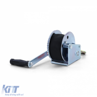Handwinde für Anhänger, silbernes Kabel mit 8 Meter Riemen, 600 kg-image-6200971