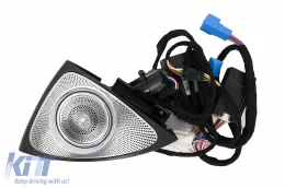 Hangszóró burkolat és szellőzőrács szett, első ajtó LED 3D forgó magassugárzó 64 szín, Mercedes E-osztály W213 S213 (2016-2019) típushoz-image-6104348