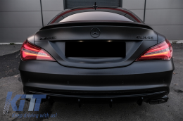 Hangtompított Kipufogó végek Mercedes Benz A-osztály W176 CLA W117 C117 (2012-2018) A45 CLA45 Design Fekete-image-6057556