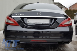 Hangtompított Kipufogó végek  Mercedes Benz S-osztály W222 E-osztály W212 S212 Facelift CLS W218 SL-osztály R231 E65 S65 SL65 AMG Design fekete kiadás-image-6024328