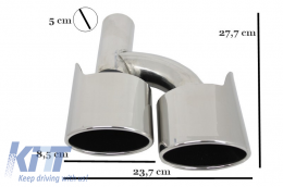 Hangtompított kipufogóvégek Mercedes Benz C-osztály E-osztály S-osztály CLS SL SLK W204 W211 W221 W219 E63 C63 AMG Design-image-6016872