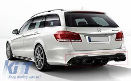 Hangtompított kipufogóvégek Mercedes Benz S-osztály W222, E-osztály W212 Facelift, CLS W218, SL-Class R231 E63 S65 AMG Design, fekete, exkluzív kiadás-image-6039074
