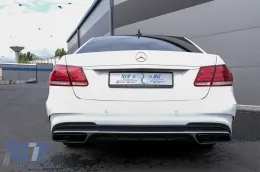 Hangtompított kipufogóvégek Mercedes Benz S-osztály W222, E-osztály W212 Facelift, CLS W218, SL-Class R231 E63 S65 AMG Design, fekete, exkluzív kiadás-image-6073131