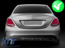 Hangtompított Végek Fekete Mercedes Benz C-osztály W205 C-osztály S65 E65 GLE W166 X166 GLC W253 Sport AMG Design-image-6023064