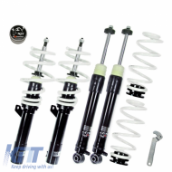 Hardness and height adjustable coilover kits NJT EXtreme suitable for VW Golf 5, 6, Scirocco, Audi A3 8P, Seat Leon 1P, Skoda Octavia 1Z