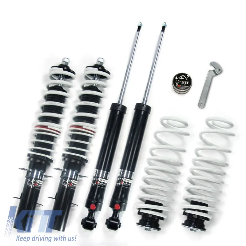 Hardness and height adjustable coilover kits suitable for VW Golf 4 / Audi A3 8L / Seat Leon 1M / Skoda Octavia 1U