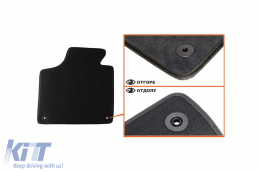 Háromrétegű textil szőnyeg garnitúra Audi A3 3 ajtós, Sportback, S3 2003-2013, 4 darabos szett, fekete-image-6242485