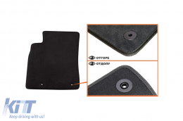 Háromrétegű textil szőnyeg garnitúra Audi A8, A8 Quattro 1999-2002, 4 darabos szett, fekete-image-6242199