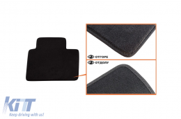 Háromrétegű textil szőnyeg garnitúra Audi A8, A8 Quattro 1999-2002, 4 darabos szett, fekete-image-6242201