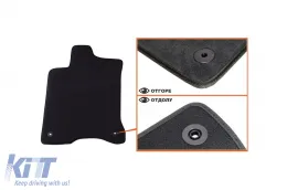 Háromrétegű textil szőnyeg garnitúra Renault Laguna sedan, estate 2001-2007, 4 darabos, fekete-image-6241452