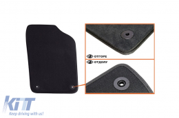 Háromrétegű textil szőnyeg garnitúra VW Polo, Cross Polo 2009-2017, 4 darabos szett, fekete-image-6242864