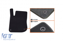 Háromrétegű textil szőnyeg garnitúra, Peugeot 208 2012-2019, 2008 2013-2019, 4 darabos, fekete-image-6242416