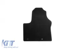 Háromrétegű textil szőnyeg garnitúra, Renault Trafic 2014-től, 3 üléses, 2 részes, fekete-image-6242615