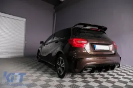Hátsó diffúzor fekete, kipufogóvégekkel, Mercedes A-osztály W176 (2012-2015), A45 facelift Dizájn-image-6101502