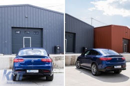 
Hátsó diffúzor kipufogóvégekkel Mercedes GLE Coupe C292 Sport Line (2015-2019) modellekhez, night package (Éjjeli csomag), GLE63 Dizájn -image-6076943