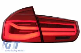 Hátsó lámpa BMW 3-as F30 Pre LCI (2011-2014) piros-átlátszó LCI Design átalakító-image-6024705