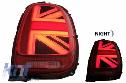 
Hátsó lámpa MINI ONE F55 F56 F57 3D 5D Kabrió típushoz (2014-2018) JCW dizájn vörös színnel -image-6056160