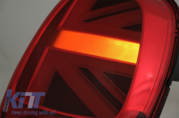 
Hátsó lámpa MINI ONE F55 F56 F57 3D 5D Kabrió típushoz (2014-2018) JCW dizájn vörös színnel -image-6056165