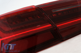 Hátsó Lámpák Full LED Audi A6 4G C7 Limousine (2011-2014) Piros/Áttetsző Facelift Design Sorozatos, Dinamikus LED irányjelzőkkel-image-6073609