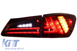 Hátsó lámpák Full LED LEXUS IS XE20 (2006-2012) fénycső Facelift New XE30 piros áttetsző-image-6025881