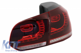 Hátsó lámpák FULL LED Volkswagen Golf 6 VI (2008-up) R20 Design dinamikus sorozatos kanyarodó lámpa cseresznye piros-image-6033102