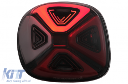 Hátsó lámpák Smart ForTwo C453 A453 ForFour W453 (2014-2019) modellekhez, dinamikus indulófény, piros átlátszó-image-6089517