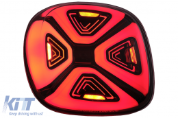 Hátsó lámpák Smart ForTwo C453 A453 ForFour W453 (2014-2019) modellekhez, dinamikus indulófény, piros átlátszó-image-6089520