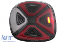 Hátsó lámpák Smart ForTwo C453 A453 ForFour W453 (2014-2019) modellekhez, dinamikus indulófény, piros átlátszó-image-6089522
