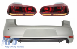 image-3-
Hátsó lökhárító a VW Golf 6 VI (2008-2012) típushoz, hátsó lámpa teljes LED Piros / Füst, GTI Design