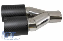Hátsó lökhárító, csomagtér spoiler és dupla ikerkipufogóvég, karbon matt, BMW 5-ös F10 (2011-2017), M5 Design-image-6056404