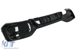 Hátsó lökhárító diffúzor bal oldali iker kipufogónyílással BMW 1 F20 F21 (2012-2018), zongoralakk fekete-image-6087226