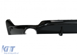 Hátsó lökhárító diffúzor BMW 4 F32 F33 F36 (2013-) Coupe Cabrio, M Performance Dizájn, dupla kipufogónyílásos, Zongorafekete, M Tech Sport-image-6072526