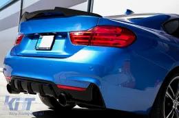Hátsó lökhárító diffúzor BMW 4 F32 F33 F36 (2013-2019) Coupe Cabrio, M Dizájn, dupla kipufogónyílás, zongorafekete-image-6085646