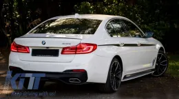 Hátsó lökhárító diffúzor BMW 5-ös G30 G31 Limousine / Touring (2017-up), M Performance Design, zongorafekete-image-6043659