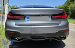 Hátsó lökhárító diffúzor BMW 5-ös G30 G31 Limousine / Touring (2017-up), M Performance Design, zongorafekete-image-6327399
