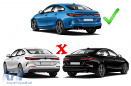 Hátsó lökhárító diffúzor króm kipufogóvégekkel BMW 2 F44 Gran Coupé (2020-tól) M235I dizájn-image-6095074