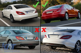 Hátsó lökhárító diffúzor MERCEDES CLS W218 (2012-2017) modellekhez csak alap lökhárítóhoz-image-6070625