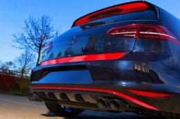 Hátsó lökhárító diffúzor szett, ABT dizájn, GTI OETT tető spoiler dizájn, VW Golf 7 VII (2013-2017)-image-6040053