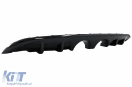 Hátsó lökhárító diffúzor teljes kipufogórendszerrel VW Golf 6 VI (2008-2012), R20 dizájn, csak alap lökhárítóhoz-image-6085324
