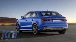 
Hátsó lökhárító diffúzor kipufogórendszerrel, AUDI A3 8V Facelift Sedan Cabrio (2016-2019) S3 Dizájn modellekhez, csak S Line-hoz-image-6077843