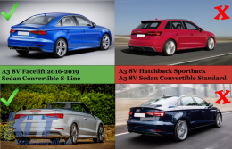 
Hátsó lökhárító diffúzor kipufogórendszerrel, AUDI A3 8V Facelift Sedan Cabrio (2016-2019) S3 Dizájn modellekhez, csak S Line-hoz-image-6077847