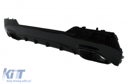 Hátsó lökhárító diffúzor kipufogóvégekkel BMW 4 G22 G23 M Sport (2020-tól) M440i dizájn fekete-image-6094265